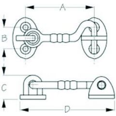 Sea-Dog 2220561 Decorative Door Hook, Brass, Security, Style
