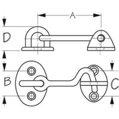 Chrome Brass Door Hook, Chrome Plated Brass