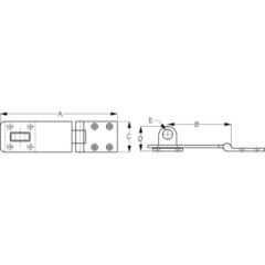 Sea-Dog 2221551 Heavy Duty Hasp, Brass, security, durability