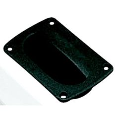 Flush Pull, Black, DELRIN, Drawer, Cabinet, Access, Sleek, Minimalist, Finger Pull, Durable, UV Resistant, Injection Molded Acetal, Robust, Residential, Commercial, Sophistication, Decor, Installation, Fasteners, Sea-dog Line, Quality, Innovation, Dimensi