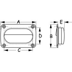 Flush Pull, White, Acetal, Sea-dog Line