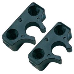 Inside Eye End Bracket, White, Side Mount Eye End, 3/4" OD tubing, UV stabilized injection molded nylon, Sea-dog line, 15/16" hole space, marine accessories, quick release fittings, boating enthusiast, hassle-free adjustments, durable, long-lasting, fadin