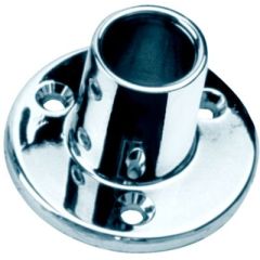 Round Base Fitting, Zinc Rail Base