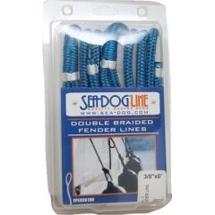 Sea Dog 302110006BK1 Premium Double Braided Nylon Fender Line, Black, 3/8" x 6'