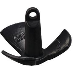 SeaDog 314272 Cast Iron River Anchor, Black Vinyl Coated, 13 lbs., pontoon boats, bass boats, river anchor, grappling action, stability, flow-through holes, one-piece cast iron construction, durable design, black vinyl coating, rust protection, corrosion 