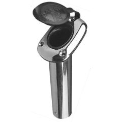 SeaDog 325235 Flush Mount Rod Holder & Cap, Investment Cast 316 Stainless, fishing enthusiast, marine conditions, UV resistant PVC cap, PE liner, 30° angle, seasoned angler, beginner, versatile rod holder, FH fasteners, stamped stainless steel, Sea-dog li