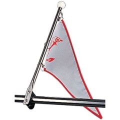 Rail Mount Flag Pole, boating enthusiasts, marine conditions, 7/8" tubing, 1" tubing, split rings, safe speed, Sea-dog line, marine accessories, 15-1/2" length, elegant design, boating experience.