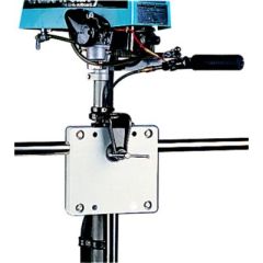 Sea-Dog 327151 Rail Mount Motor Bracket, Black, small outboards, 2-cycle, marine accessories, durable construction, injection molded polypropylene, versatile compatibility, secure installation, compact design, sleek black color, boat aesthetics, worry-fre