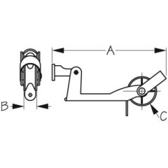 Electrogalvanized Steel Anchor Lift & Lock, Sea-dog line, durable anchor retrieval, zinc-plated finish, corrosion protection, compact design, secure fit, unique locking mechanism, peace of mind, convenient operation, essential boating accessory, reliable 