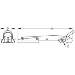 SeaDog 328068 Pivoting Medium Bow Roller, Self-launching anchor system