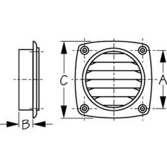 Sea-Dog 337320 Thru Vent, Black, boat ventilation