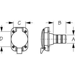 Sea-Dog 351110 Flip Top Hose Gas Fill, 1-1/2" Hose, marine accessories, investment cast 316 stainless steel, corrosion resistance, flip top design, quick refueling, Sea-dog line, quality, innovation, compact design, versatile, 10 FH fastener size, leak-fr