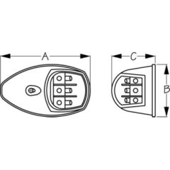 Sea-Dog 4000731 LED Side Mount Lights, Black, Boat Lighting, USCG Approved, Marine Accessories, Easy Installation, Durable Construction