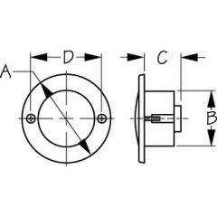 Sea-Dog 400135 Transom Light, Round, Boat Lighting, Stainless Steel, Replacement Light