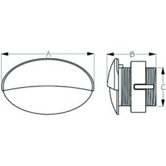 Sea-Dog LED Flush Mount Courtesy Light, Blue LEDs, marine lighting