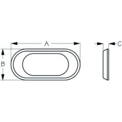 Seadog LED Surface Mount Courtesy Light, Blue, boat lighting, marine LED