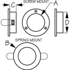 Sea-Dog 404232 LED Spring Mount, Stainless Bezel, G4 LED Bulb, Marine Lighting, Energy-Efficient, Boat Lighting, Durability, Stylish Design