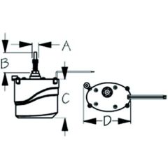 SeaDog Waterproof Wiper Motor, Aluminum & Stainless Waterproof Wiper Motor