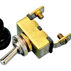 Brass Toggle Switch, On/Off, Sea-dog line, electrical toolkit, stamped brass construction, user-friendly design, SPST configuration, professional electrician, DIY enthusiast, reliable choice, top-quality toggle switch