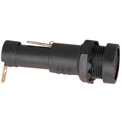 Fuse Holder, Spade Terminal, overcurrent protection, electrical circuits, Bakelite, brass contacts, panel-mounted design, AGC glass fuses, 15A rating, Sea-dog line, safety, reliability.