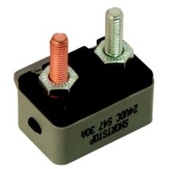 Circuit Breaker (Resettable), high amperage accessory, gasoline powered boats, marine environments, 12V, 24V system, injection molded nylon, polycarbonate construction, stamped brass, SAE standard J553, SAE J1171, Sea-dog line, worry-free boating