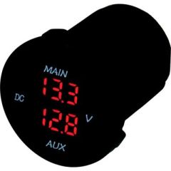 Seadog Dual Round Voltmeter, digital voltmeter