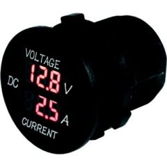 SeaDog 421625 Round Digital Voltage/Amp Meter,Injected Molded Nylon