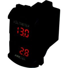 Seadog 4216451 Dual Volt/Amp Meter, Rocker Switch Style, voltage meter, amperage meter, LED display, wide input range, IP65 rating, Sea-dog line, durable construction, electrical system upgrade.