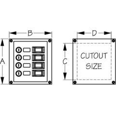 Sea-Dog 4240101, Vertical Rocker Switch Panel
