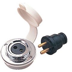 SeaDog 4261421, Chrome Brass Polarized Cable Outlet