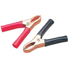 Copper Plated Battery Clip, Pair, Electrical connections, DIY project, Color coded, Polarity, 10A capacity, 12VDC, Sea-dog line, Reliable, Upgrade, Efficiency.