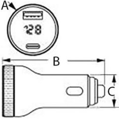 Seadog XXX USB 3.0 & USB-C Power Plug, Volt Meter, Quick Charging, Power Delivery, Aluminum Construction, Injection Molded Nylon, FCC Compliant, CE Compliant, RoHS Compliant, Sea-dog Line