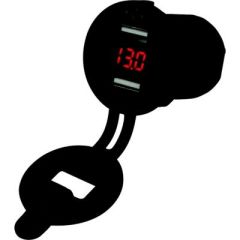 Seadog 4265171 Double USB Socket, Voltmeter Display