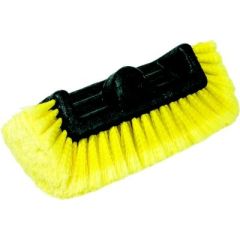 Sea-Dog Angled 3-Sided Bristle Brush, Yellow, boat cleaning, marine accessories, durable brush, versatile cleaning, boat maintenance, effective cleaning, boat deck, stubborn stains, Sea-Dog line, nylon brush, lightweight design, vibrant yellow color, boat