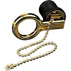 Brass Snap Handle Drain Plug, 1" w/Chain, Sea-dog line, high-quality brass, durable, watertight seal, safety chain, ergonomic design, easy installation, detailed instructions, reliable, trusted brand.