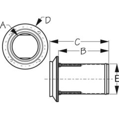SeaDog Exhaust Thru Hull, Cast 316 Stainless