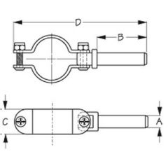Heavy Duty Zinc Plated Steel Clamp-On Oar Lock, Pair, 1/2" Shaft, durable oar locks, adjustable clamp, freshwater use, Sea-dog line, zinc plated finish, boating equipment, durability, performance