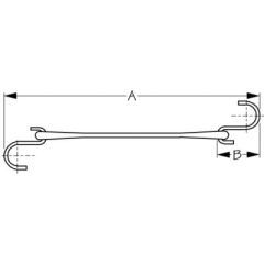 Rubber Tie Down, 13-1/2", BUNGIE CORDS, natural rubber, zinc plated steel hooks, Sea-dog line, cargo security, durable tie downs