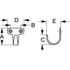 Sea-Dog 6714651 Coat Hook, Small Coat Hook