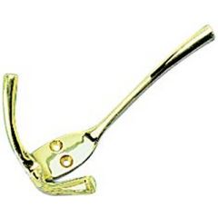 Sea-Dog 671525 Triple Coat Hook - Brass, Sand Cast Brass