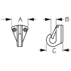 Fender Hook, Chrome/Brass
