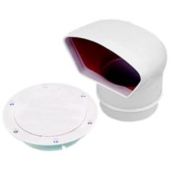 SeaDog 7271403 PVC Low Profile Cowl Vent, Snap On Deck Plate