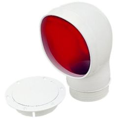 SeaDog 7271453 PVC Cowl Vent, Snap On Deck Plate