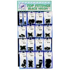 Nylon Top Fitting, P.O.P. Display, Black Nylon Top Fittings, Sea-dog line