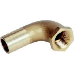 Marine Hardware PTHF9034 Bronze Female 90° Pipe To Hose Adapter, 3/4", durable bronze material, corrosion resistance, reliable performance, easy installation, plumbing applications, marine environments, long-lasting performance, elegant design, compact de