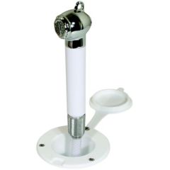 Scandvik 10298 Recessed Transom Shower, White Nylon Hose