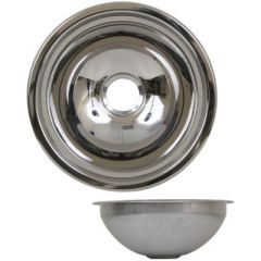 Scandvik Stainless Steel Sink, Top Mount, basin sink, mirror finish, high-quality, 304 stainless steel, round shape, drain opening, edge profile A, durability, longevity, Scandvik, craftsmanship, depth, diameter, washing needs, O.D. flange, luxurious oasi