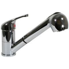 Scandvik 10871 Single Lever Galley Faucet, Pull-Out Sprayer
