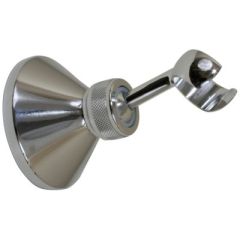 Scandvik 10013 Chrome Plated Brass, Adjustable Bulkhead Holder, Straight Shower Handles, Swivels 360 Degrees
