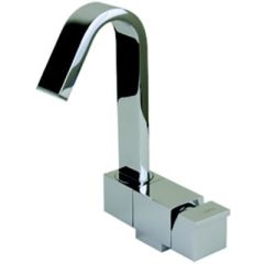 Scandvik 16040P Cold Water Tap, Geometric Family, square, radical styling, chrome finish, modern decor, contemporary decor, height 7-3/4", steady stream, durable, trusted brand